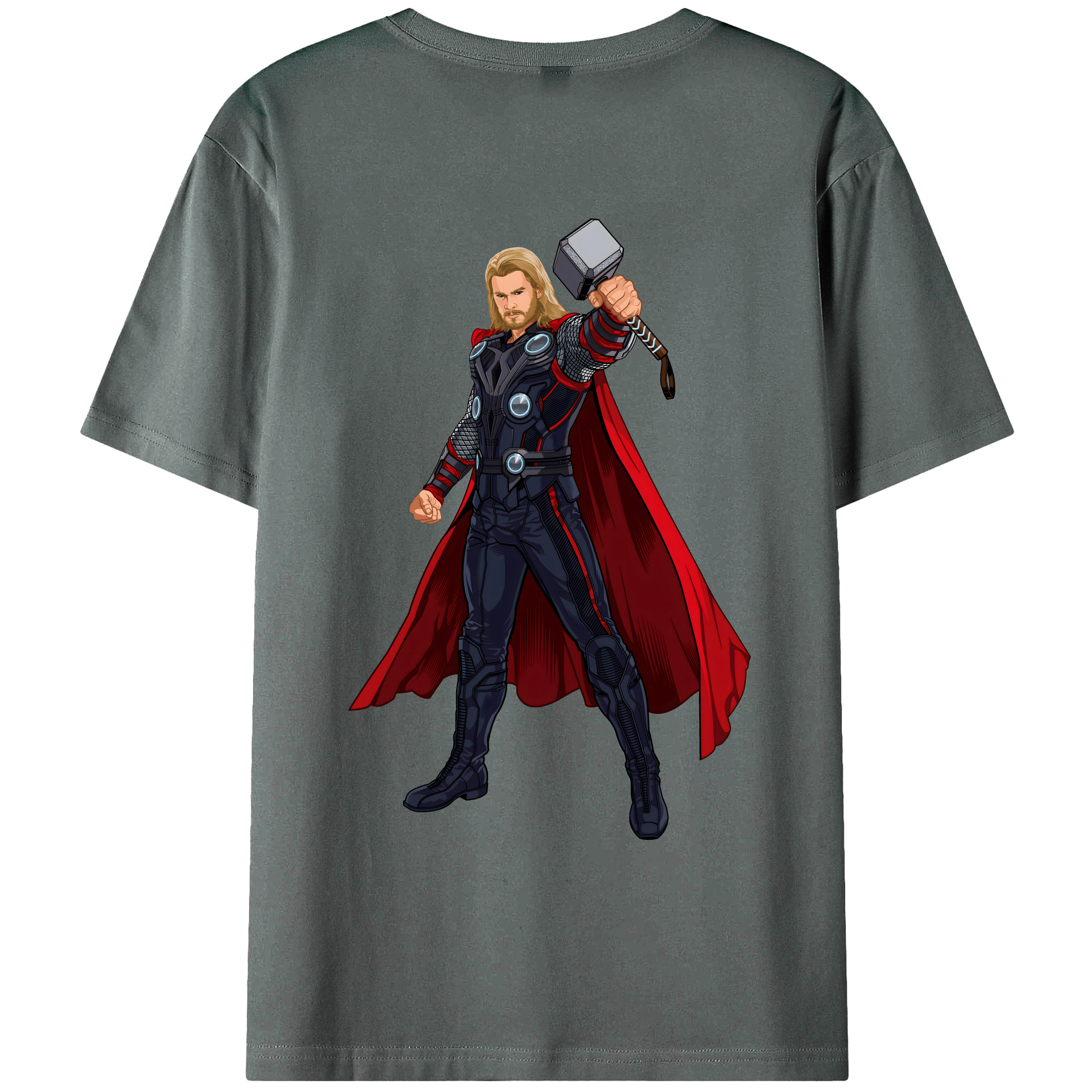 （画像用） アベンジャーズ The Avengers 綿100％ メンズ半袖Tシャツ（バックプリント） 通気性